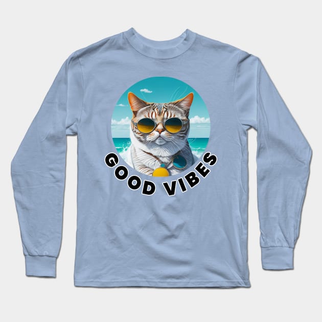 GOOD VIBES Long Sleeve T-Shirt by Shirtsy